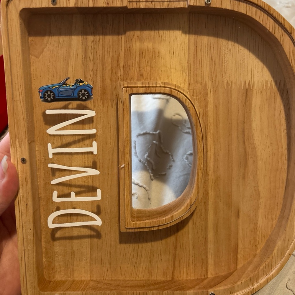 Wooden Letter D Bank Kids Room Decor
